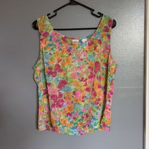 Sleeveless Floral Blouse